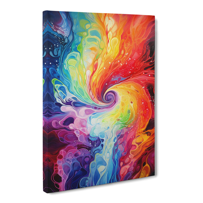 Rainbow Abstract - No Frame Print, 60cm H x 40cm W x 3cm D