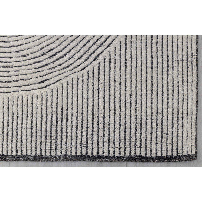 Tapis rectangulaire en laine noué à la main Stuart Street