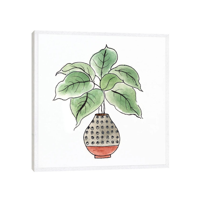 Boho Greenery I by Tava Studios - Gallery-Wrapped Canvas Giclée on Canvas, 45.72 cm H x 45.72 cm W, White Framed