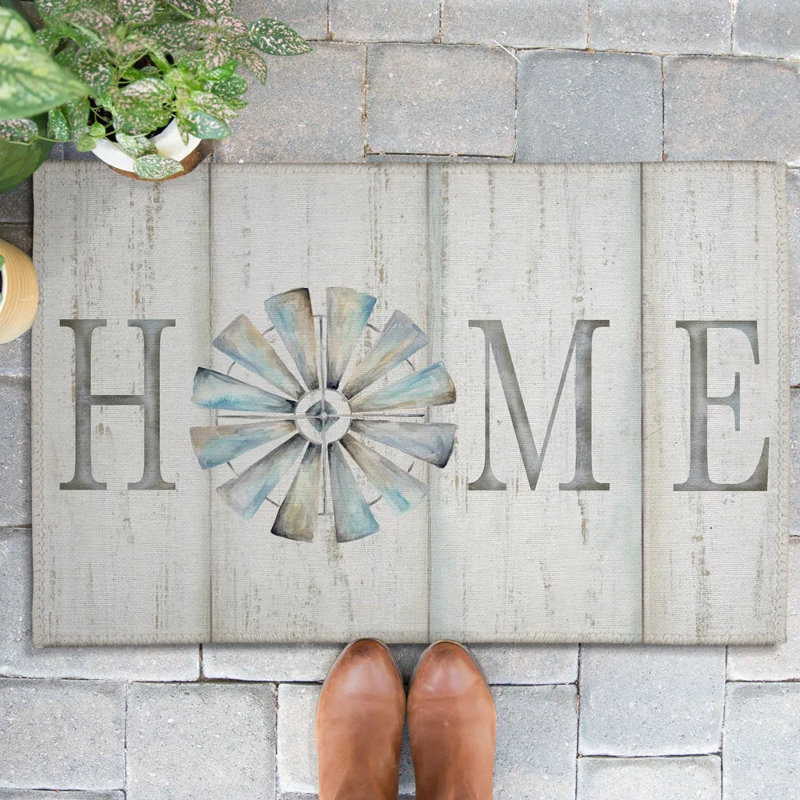 Modern Farmhouse Outdoor Door Mat, 24" W x 36" L