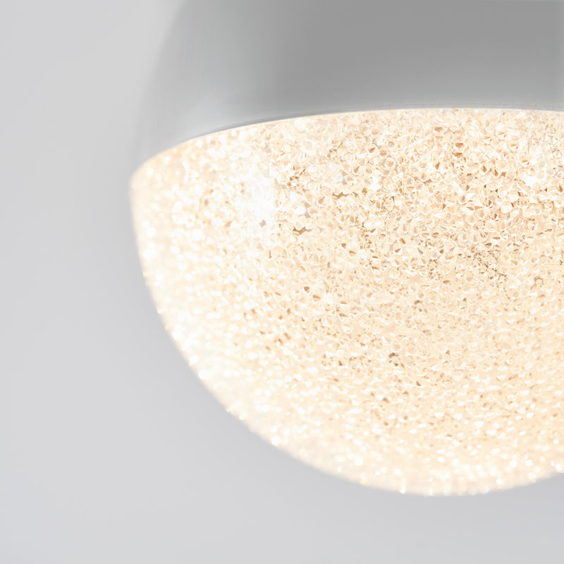 Chrome Globe LED Pendant Light with Glass Diffuser