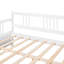 Lit de jour blanc avec pieds de soutien, structure robuste, pour la chambre à coucher et le salon, rangement supplémentaire inclus multifonctionnel pour l'espace, fourni