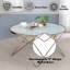 Table basse avec plateau en verre givré et finition champagne | Idée de cadeau