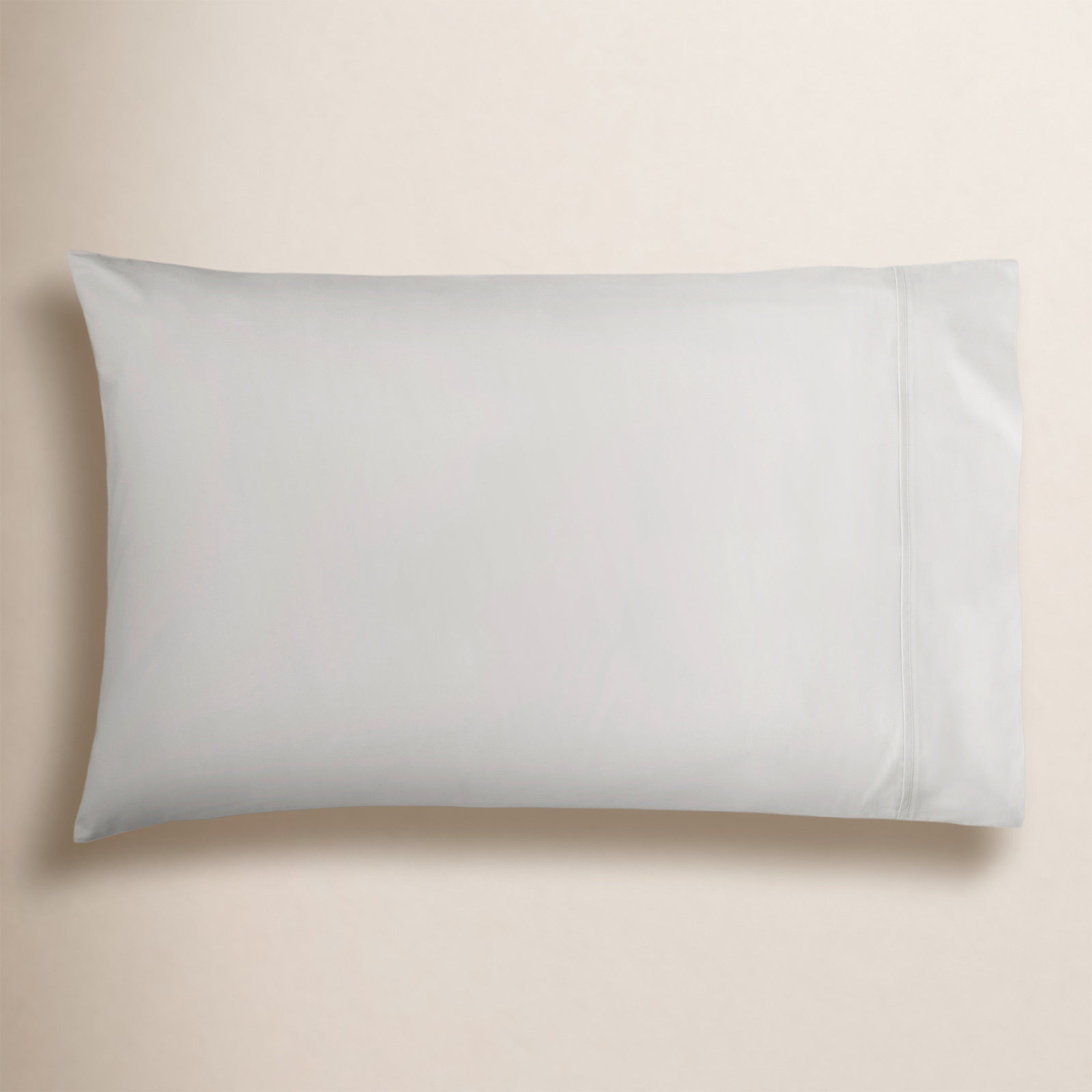 Emrik Organic Cotton Pillowcase, Standard - 2 Standard Pillowcases, Soft Gray