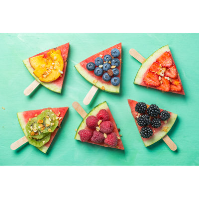 Watermelon Pizza - Wrapped Canvas Print