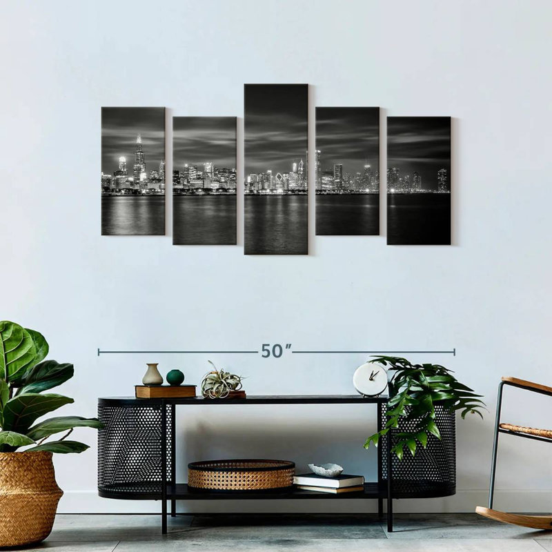  «Chicago City - monochrome, H 24 po x l 49 po