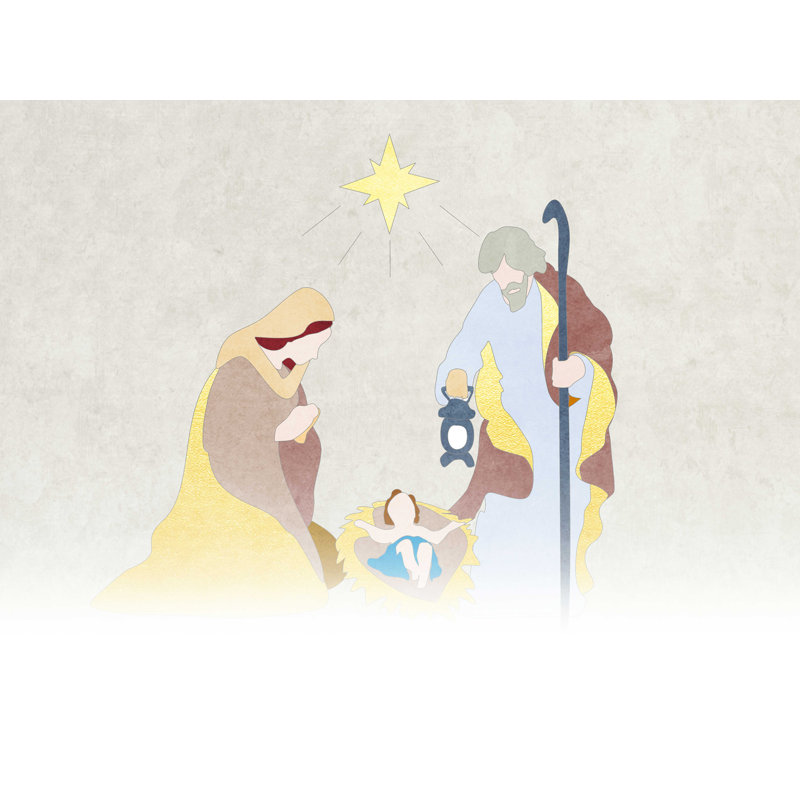 Nativité 1 - impression sur toile tendue, H 24 po x l 32 po