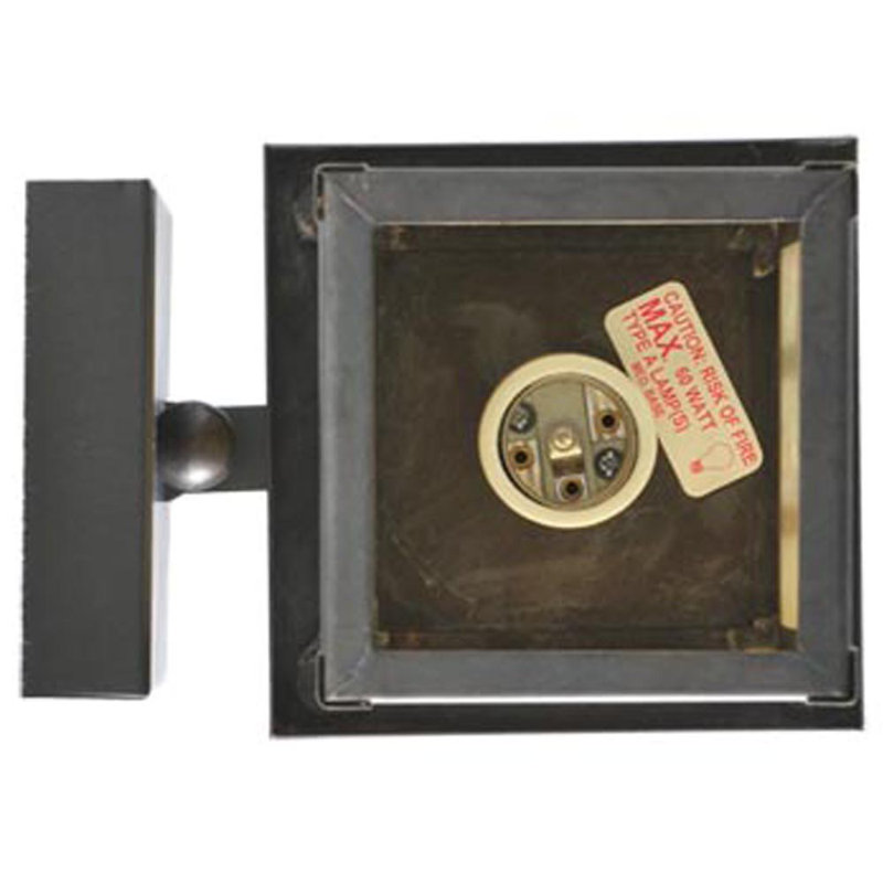 1 - Light Outdoor Wall Lantern, 8.5" H x 5" W x 7" D