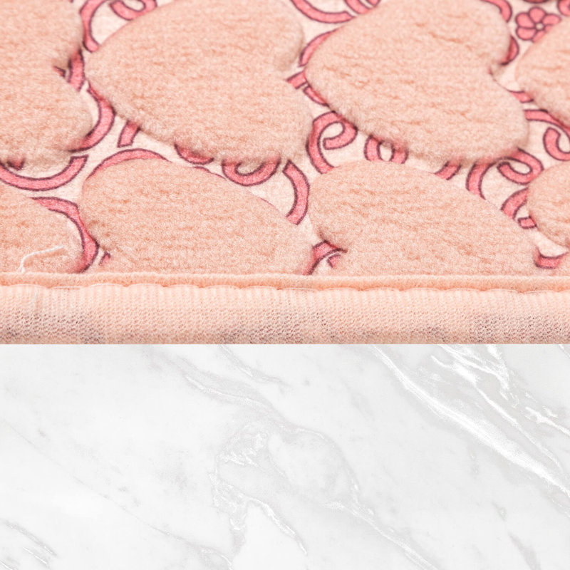 Luxurious Bathmat Set (2 Pieces), Light Pink, 19.7 x 23.6 inches & 23.6 x 39.4 inches | 100% Polyester, Soft and Absorbent | Non-Machine Washable, Vacuum Cleaner Friendly | Perfect for Elegant Bathrooms