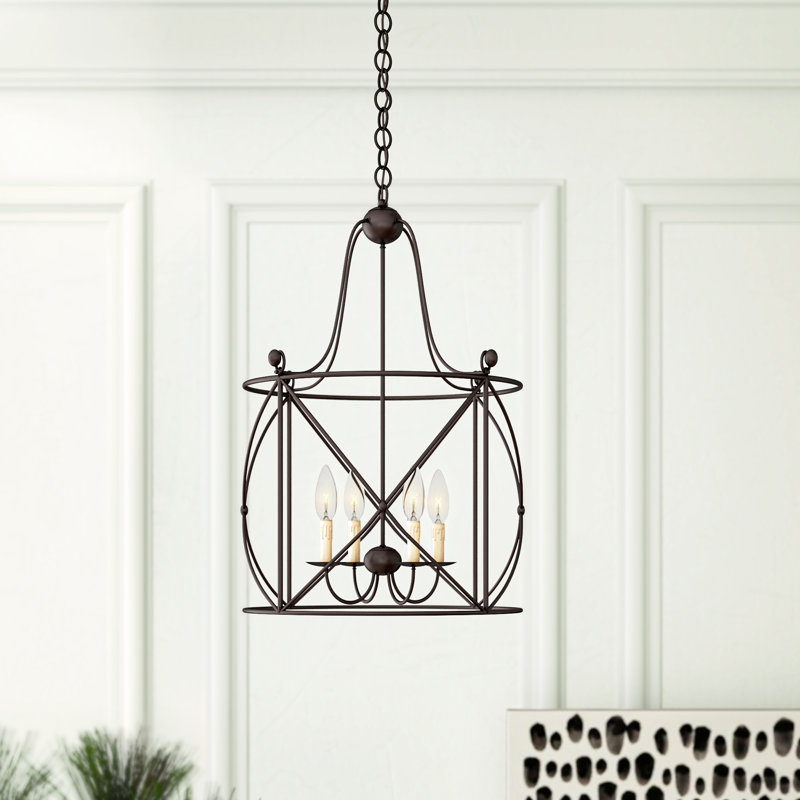 Lustre géométrique à 4 lumières Rina