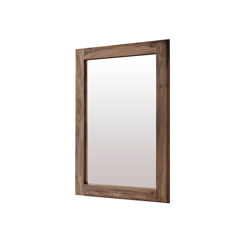 Toronto Wood Wall Mirror, Smoked Cherry