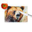Grizzly Bear Glass Cutting Board Large