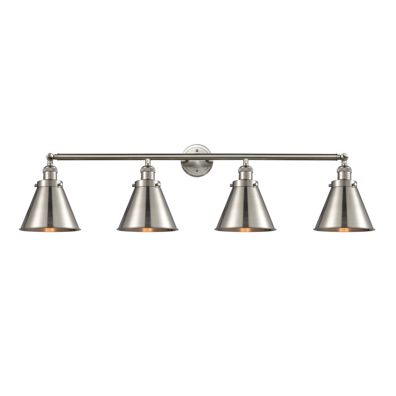 Donovan 4 - Light Dimmable Vanity Light, Incandescent, Brushed Satin Nickel, Brushed Satin Nickel