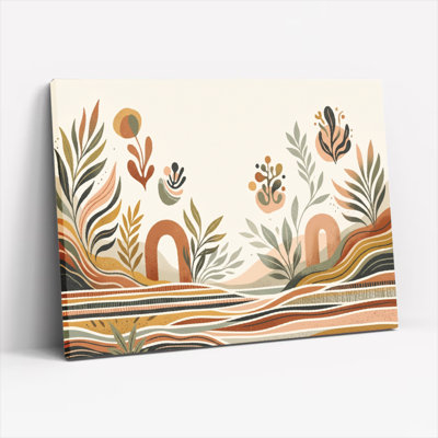 Ensemble de 1 tableau sur toile « Vagues botaniques »