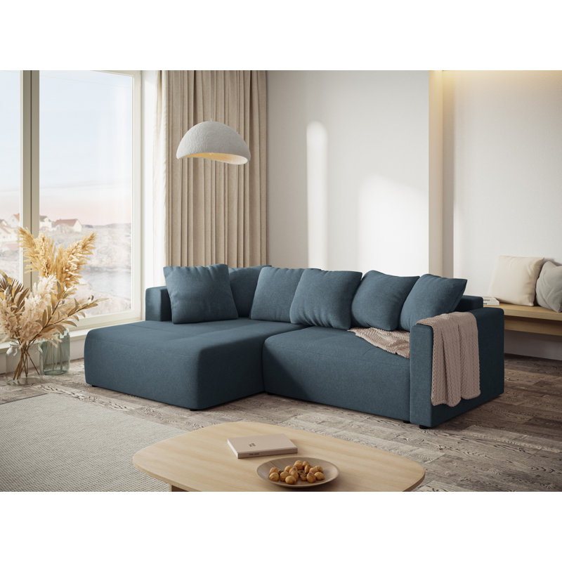 Ironesha 4 Seater Sofa Bed, Left Hand Facing, Blue