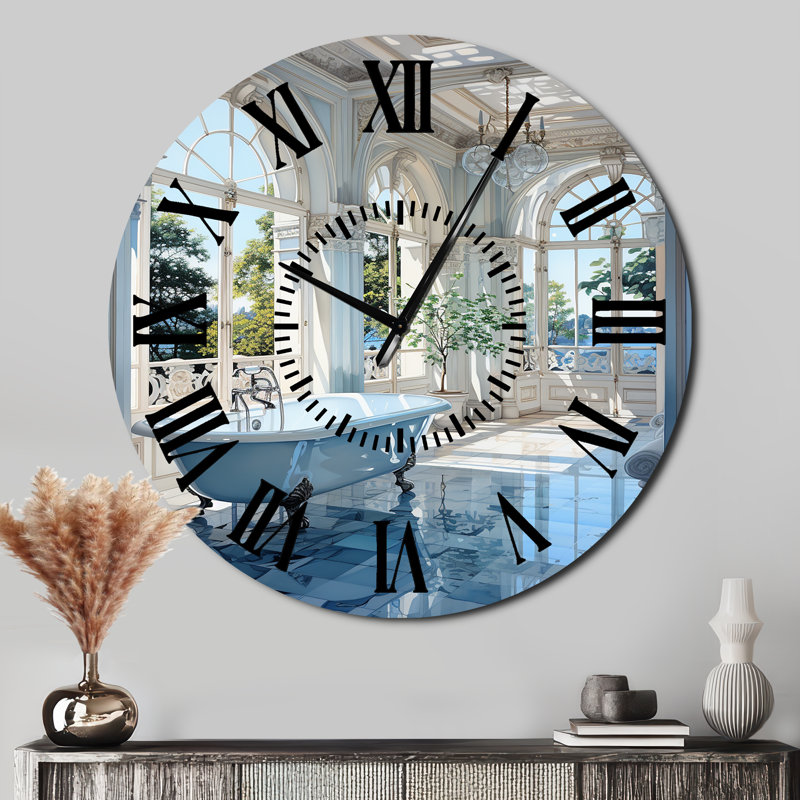Horloge murale pour salle de bain, Surdimensionné
