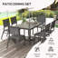 Daphne 6 - Person Patio Dining Set Umbrella Hole Included Rectangular Table