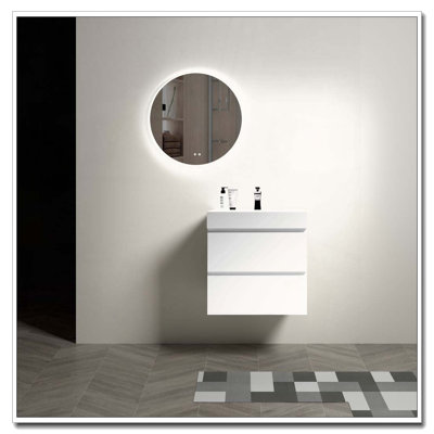 Meuble-lavabo mural flottant avec évier