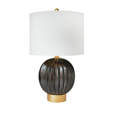 Traditional 1 Light Walnut Base Table Lamp