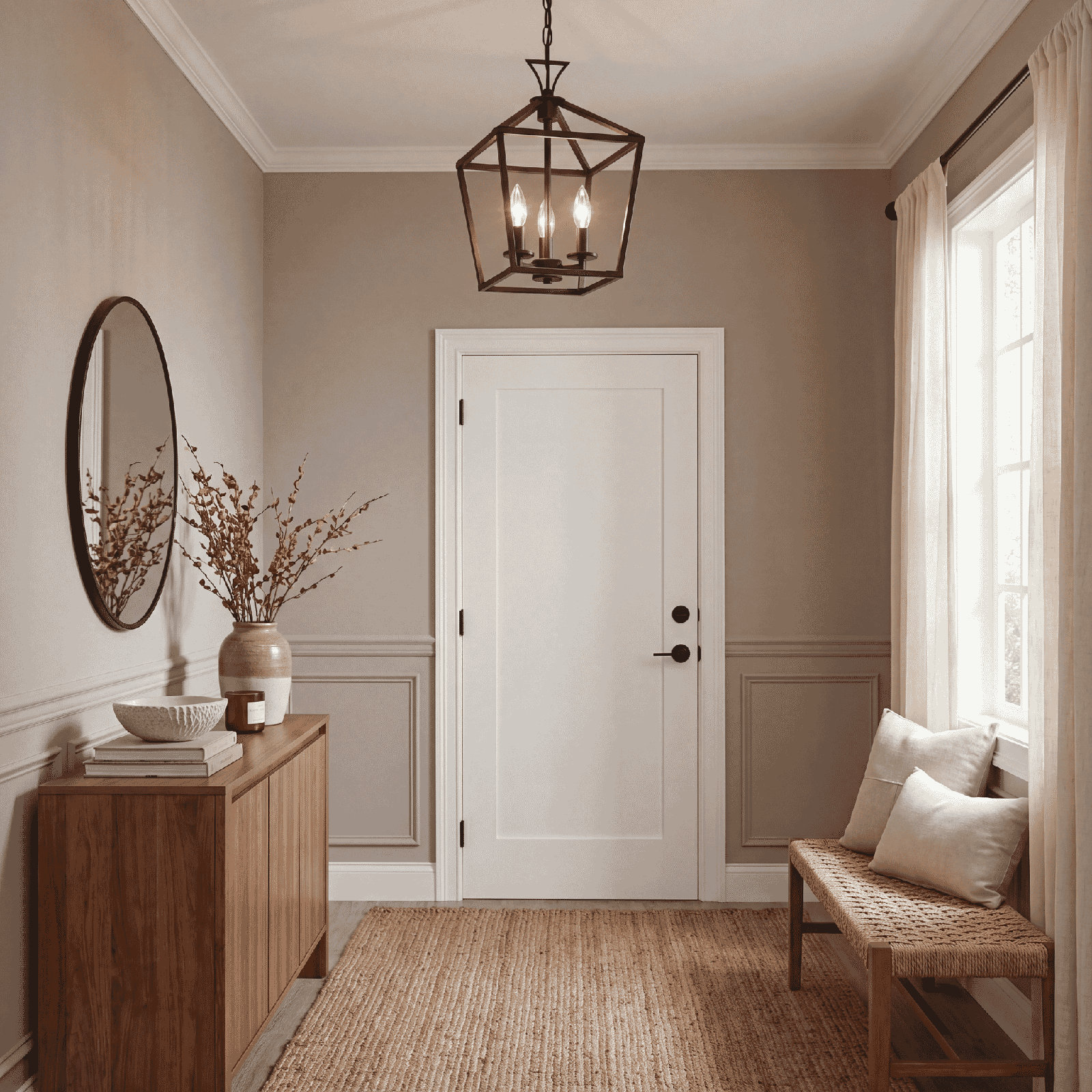 Hastings 3-Light Chandelier, Satin Nickel