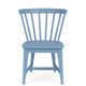 Lana Round Dining Table Set With Blue Wooden Side Chairs