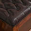 Handwoven Rattan & Leather Shoe Bench