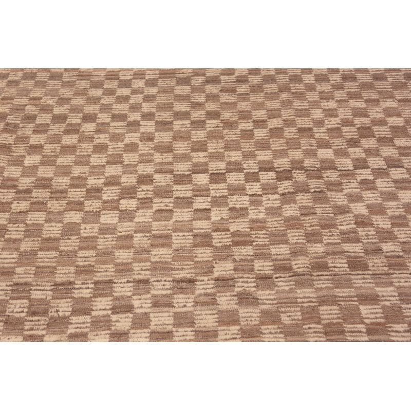 Nazmiyal Collection Large Modern Geometric Checkerboard Rug 12ft 1in X 15ft 1in