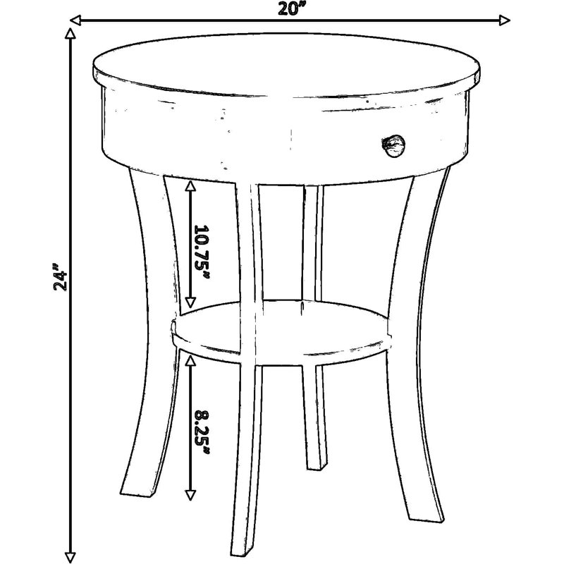 Table de bout avec tiroir et tablette, table d'appoint de rangement à 2 niveaux pour le salon, la chambre à coucher ou le bureau, fabrication en bois d'ingénierie au fini acajou riche