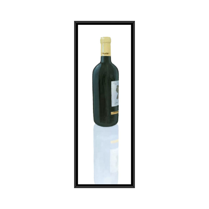 " Wine Stance III " by Marco Fabiano, 36" H x 12" W x 1.5" D, Black Framed