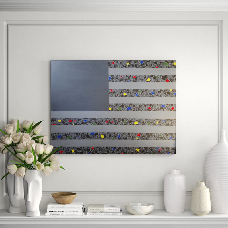 American Flag Painting by Eddie Bruckner