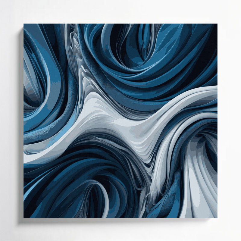 Art mural sur toile Biomorphic Abstraction 66, H 12 po x l 12 po