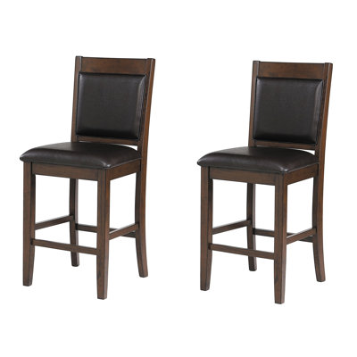 Deilany Upholstered Counter Stool with Solid Wood Frame