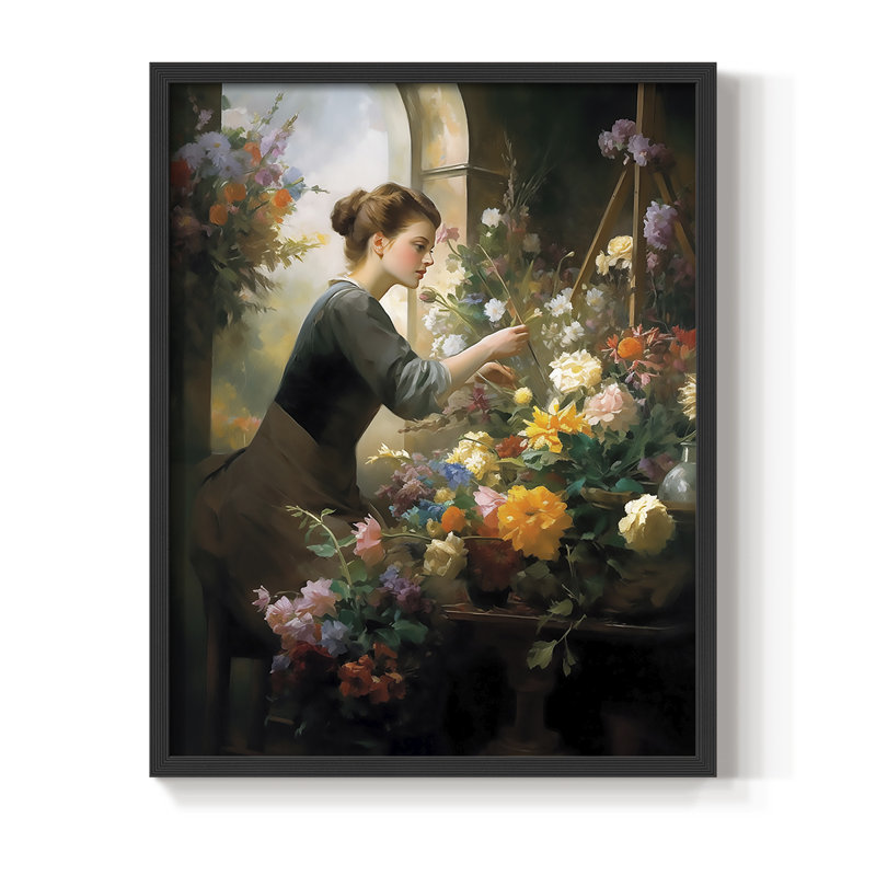 «WOMEN Series CDL», reproduction encadrée - bois massif, H 15 po x l 12 po, Noir, noir, noir, noir