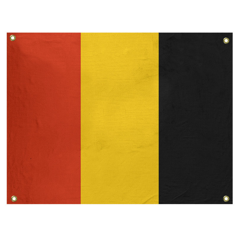 Tapisserie de polyester Calgary, H 50 po x l 59 po x P 1 po, Rouge / jaune / noir