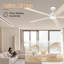 Ventilateur de plafond moderne à 5 pales avec lumières, télécommande et contrôle Alexa, moteur à courant continu silencieux, à intensité variable, intérieur extérieur-1393436459-1393436463