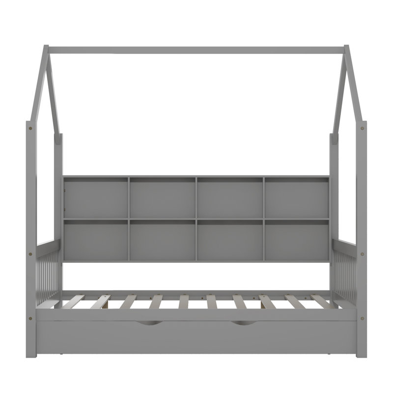 Lit de jour avec couchette Visalia, Double, gris