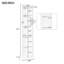Tablette d'angle de 83,4 po de hauteur