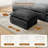 Sectional Couches , Modular Boneless Couch With Deep Seat & Fluffy Cushion, Cozy Sectional Sofa With Convertible Ottoman,  No Assembly Required-1439983221