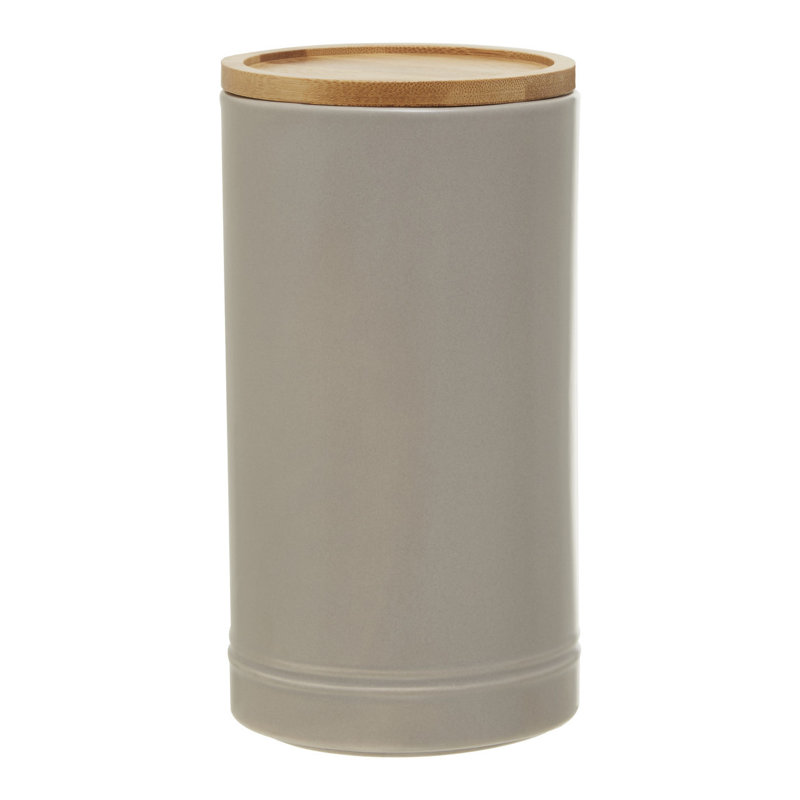 Fenwick Ceramic / Porcelain Jar, Grey, 12cm H x 11cm W x 11cm D