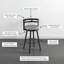 Tabouret de bar et de comptoir pivotant Brookford-1799401327-1799401322-1799401317
