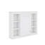 Armoire à pharmacie de 35 po x 27,5 po, armoire de salle de bain murale avec porte miroir, armoire de salle de bain murale avec six tablettes ouvertes, unité de rangement murale-965276146