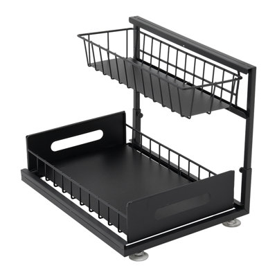 Metal 2-Tier Under Sink Sliding Organizer