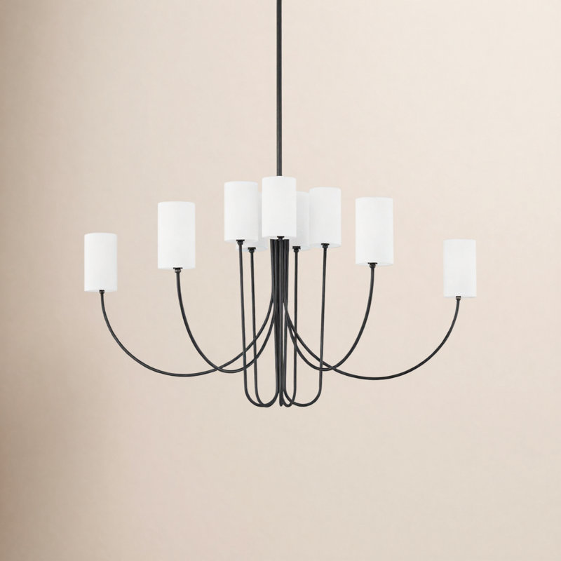Lustre classique à 10 lumières Elzira Finchley, Bronze vieilli