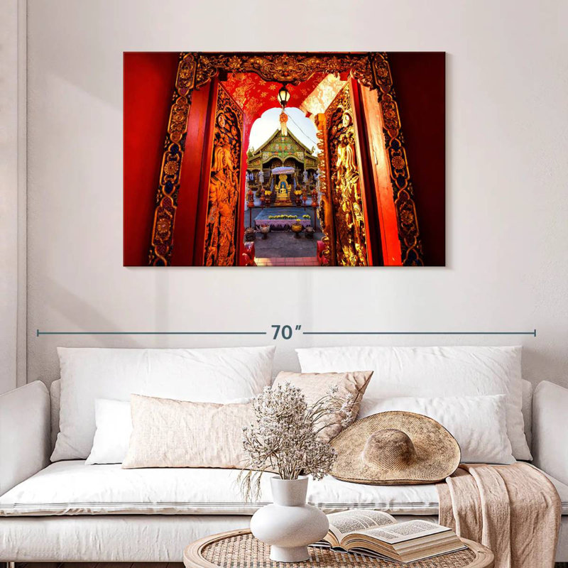 Porte Adella Wat Ming Muang, H 30 po x l 45 po