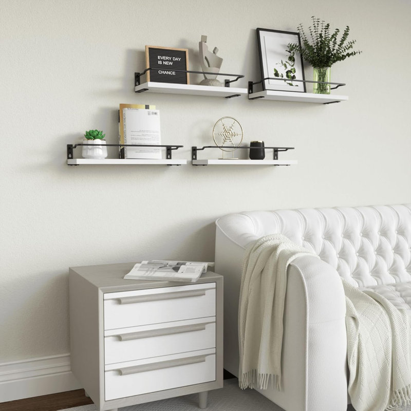 Haddam Bathroom Shelves, White, 4