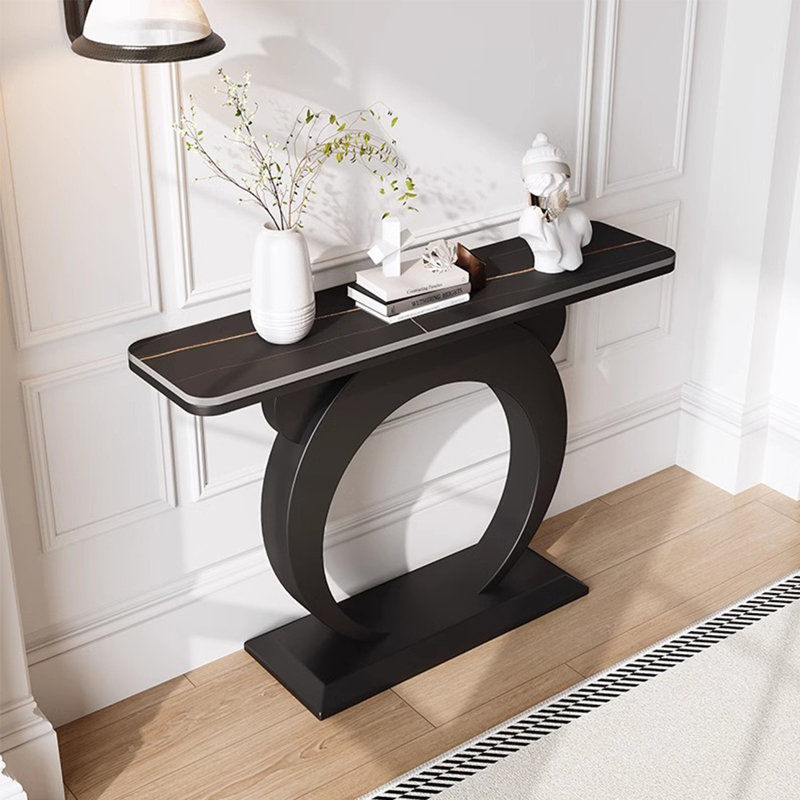 Console moderne minimaliste, Noir, H 31,5 po x l 39,37 po x P 11,81 po
