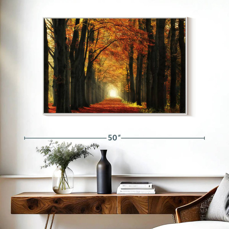 In Love With Fall Again, Cadre flottant blanc, 40 po x 27 po