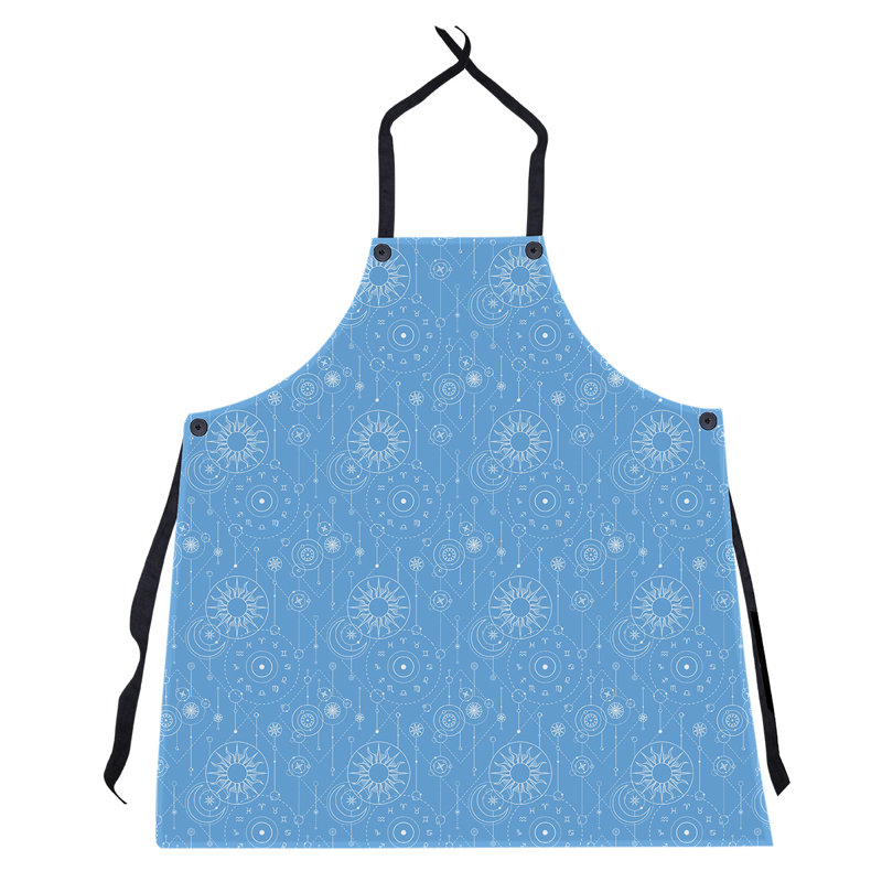 Tablier à motif astrologie, Bleu
