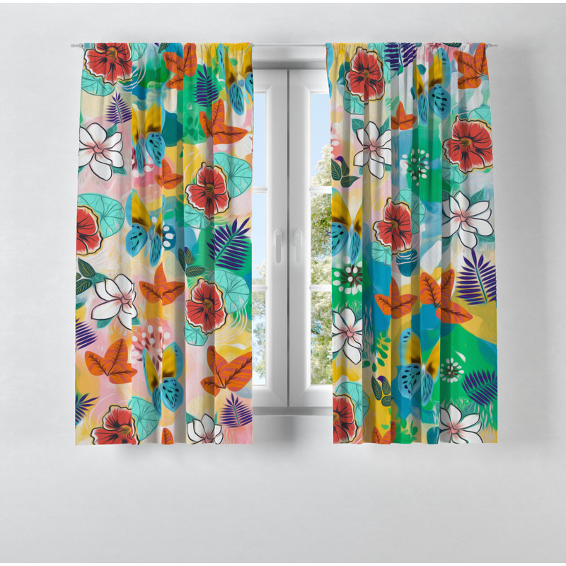Semi Sheer Curtain Pair, 20" W x 52" L