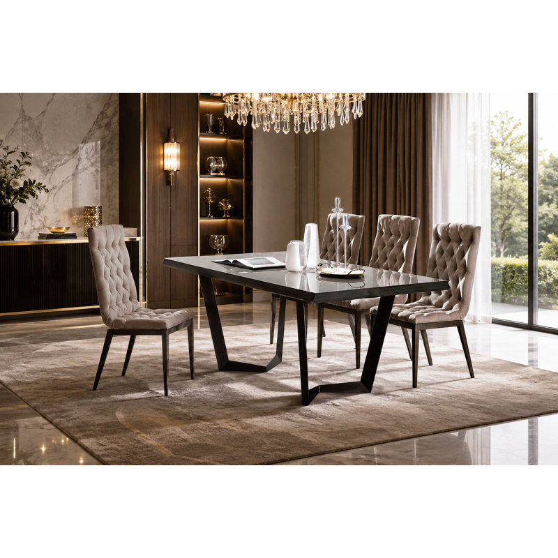 Palazzo Luxury Dining Collection, 5 Pieces: Table, 4 Chairs